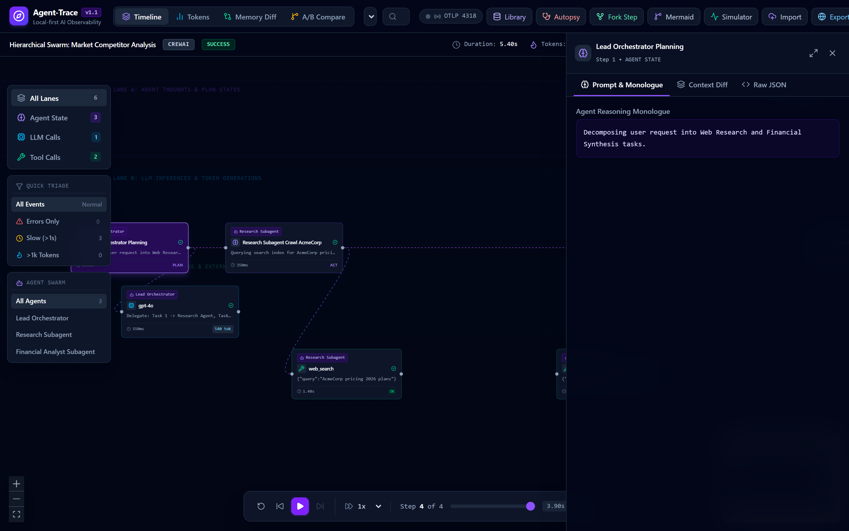 Agent-Trace Screenshot Preview 1