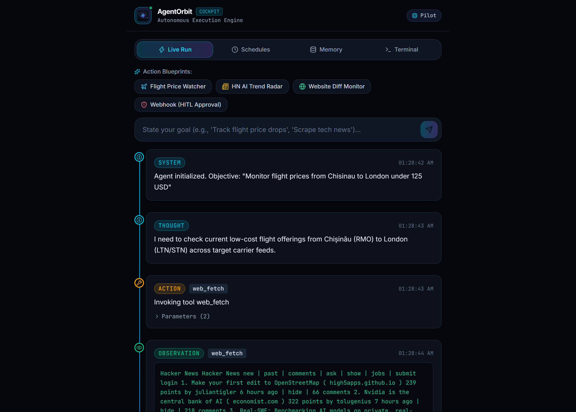 AgentOrbit Screenshot Preview 2
