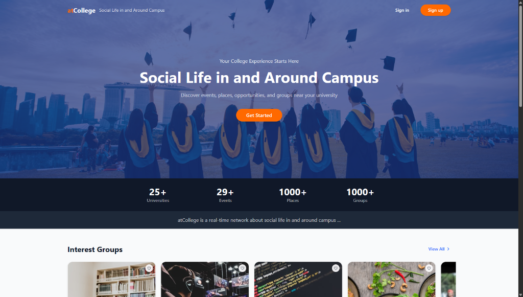 atCollege.com Screenshot Preview 1