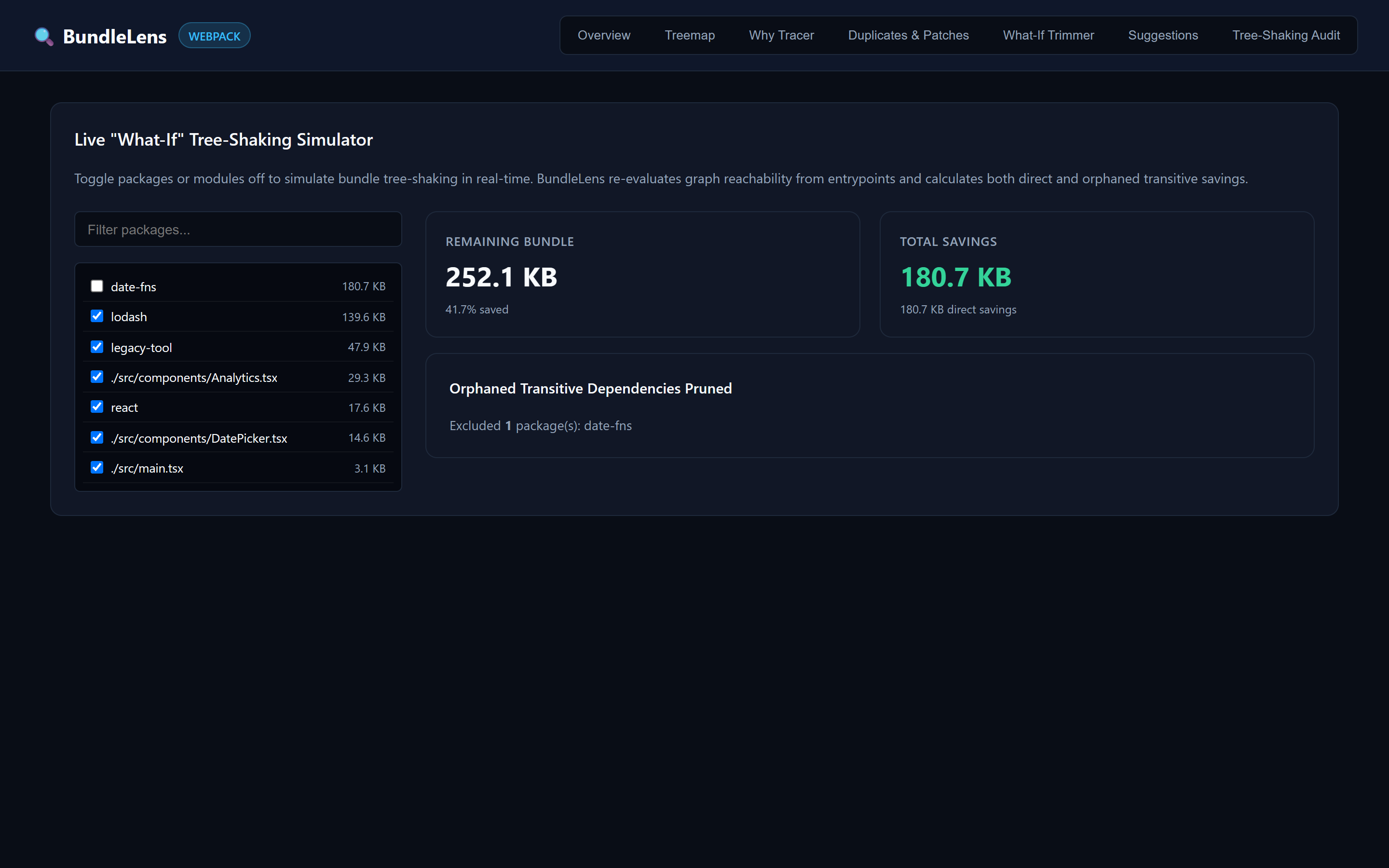BundleLens Screenshot Preview 5