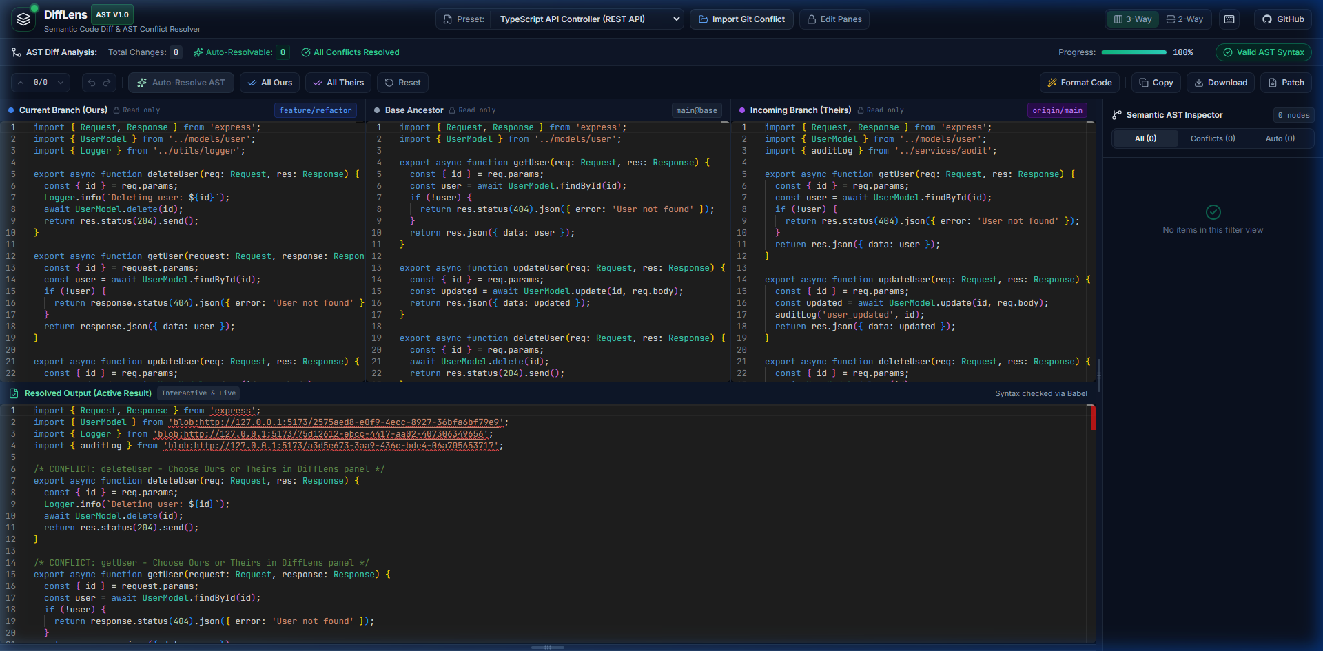 DiffLens Screenshot Preview 1