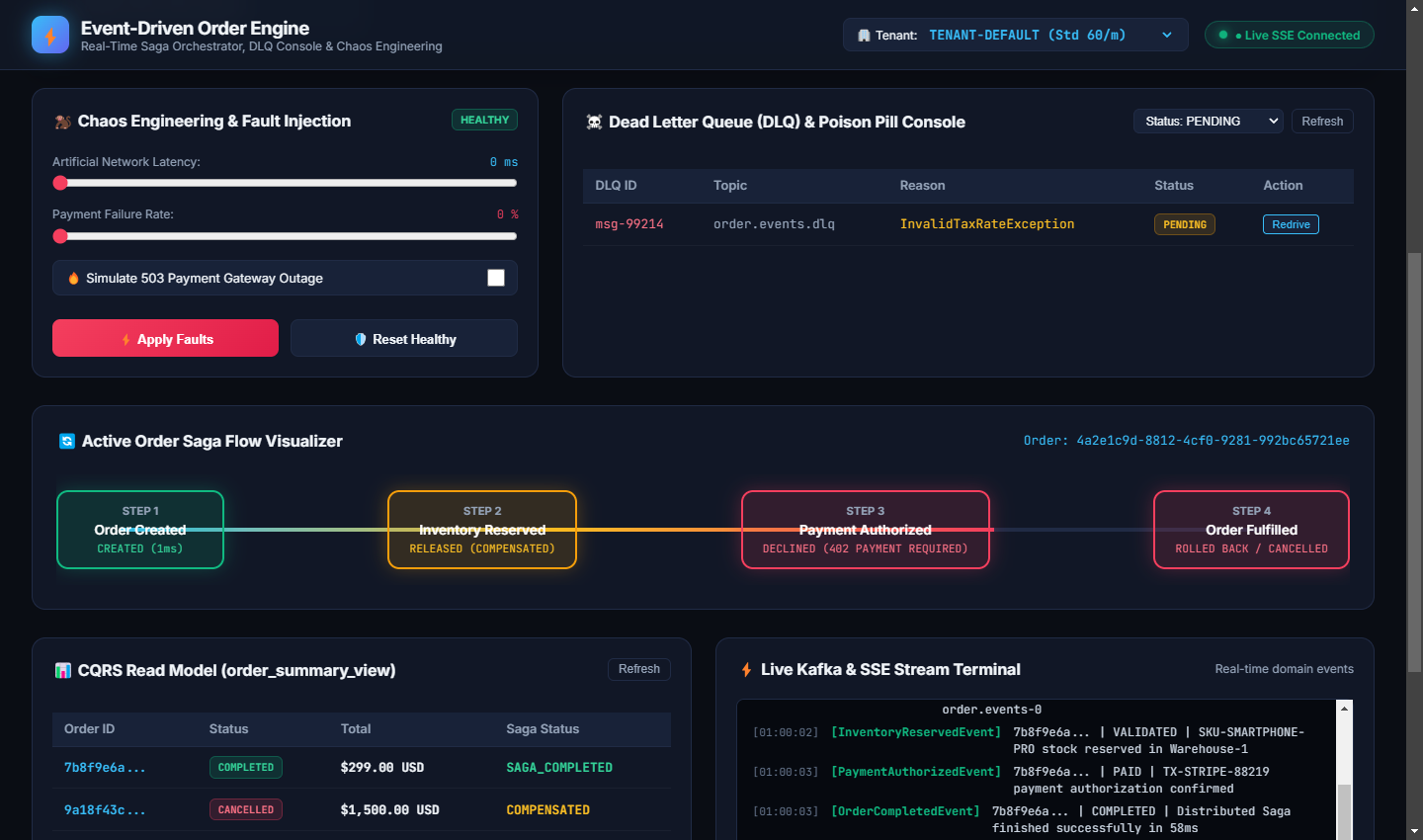 Event-Driven Order Engine Screenshot Preview 2