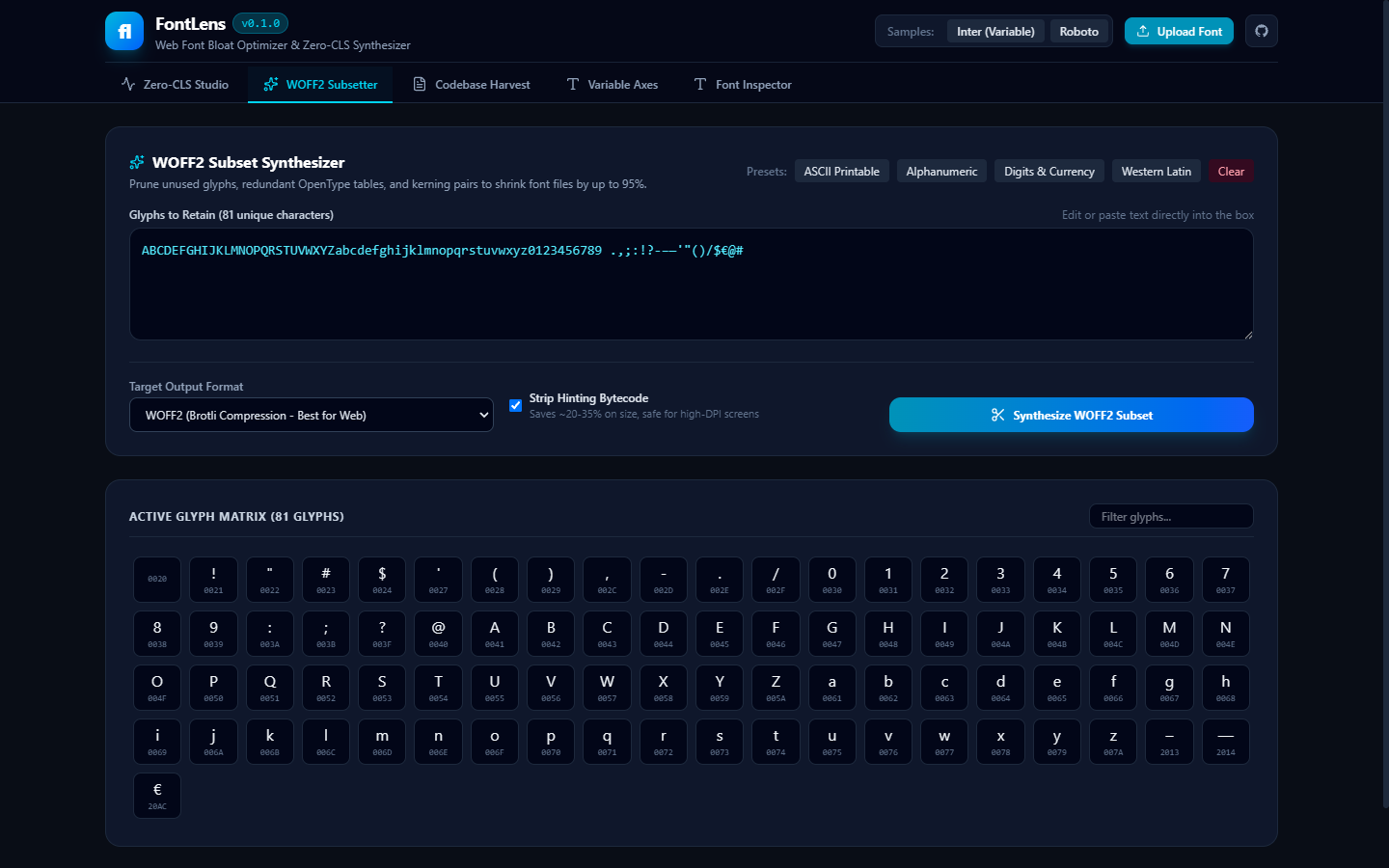 FontLens Screenshot Preview 3