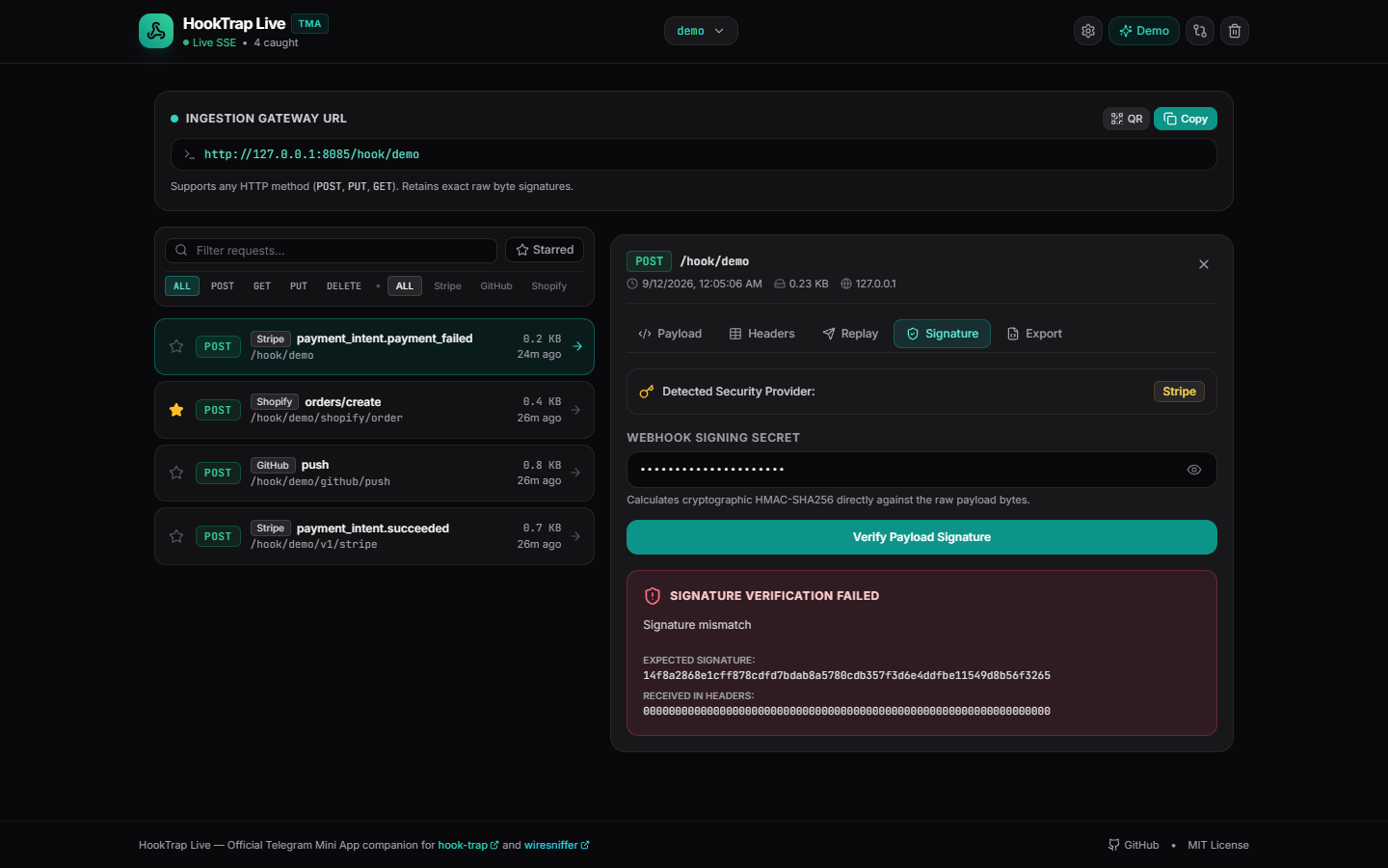 HookTrap Live Screenshot Preview 4