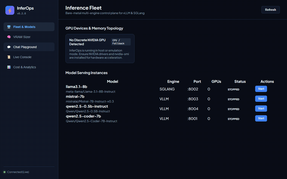 InferOps Screenshot Preview 1