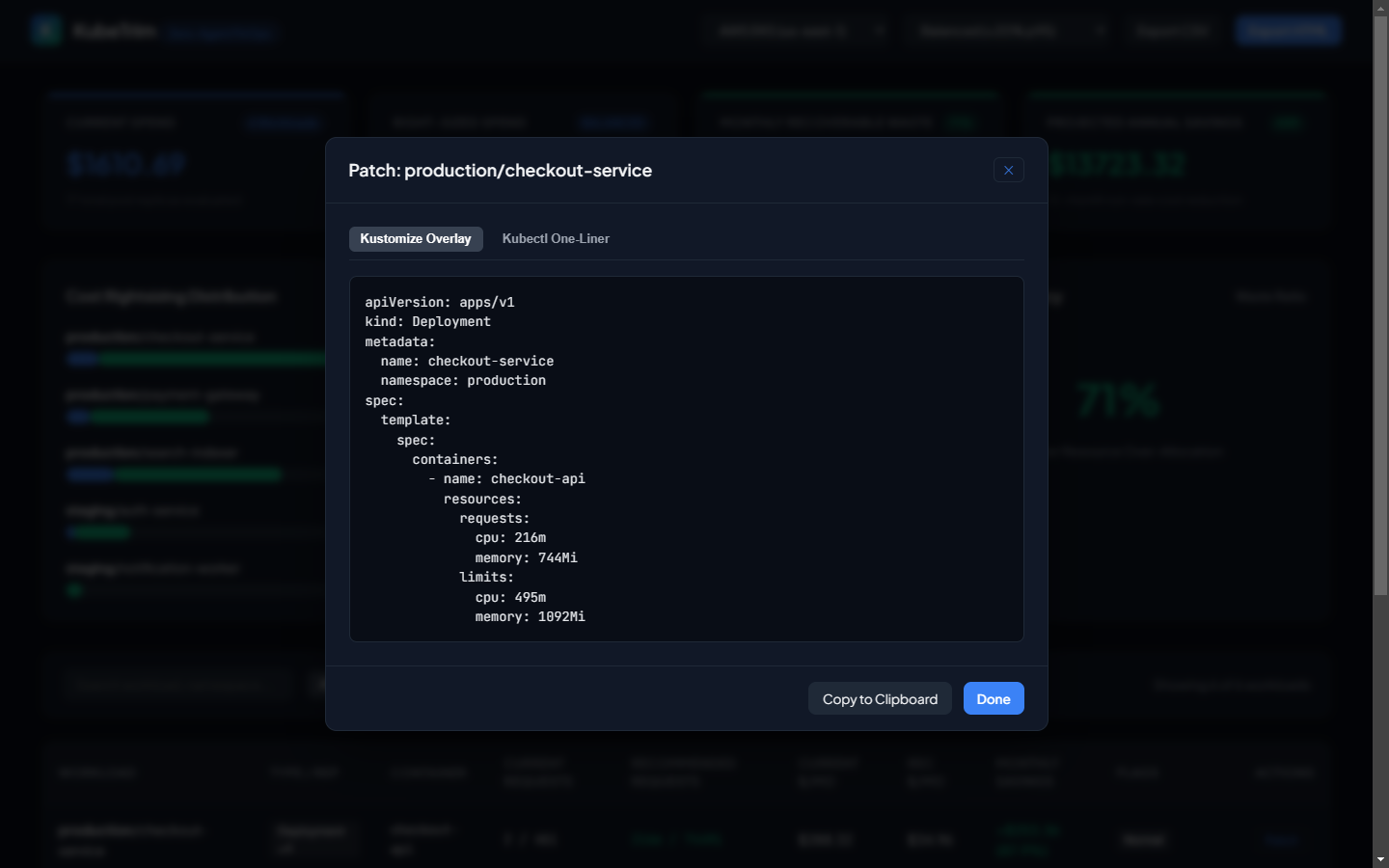KubeTrim Screenshot Preview 4