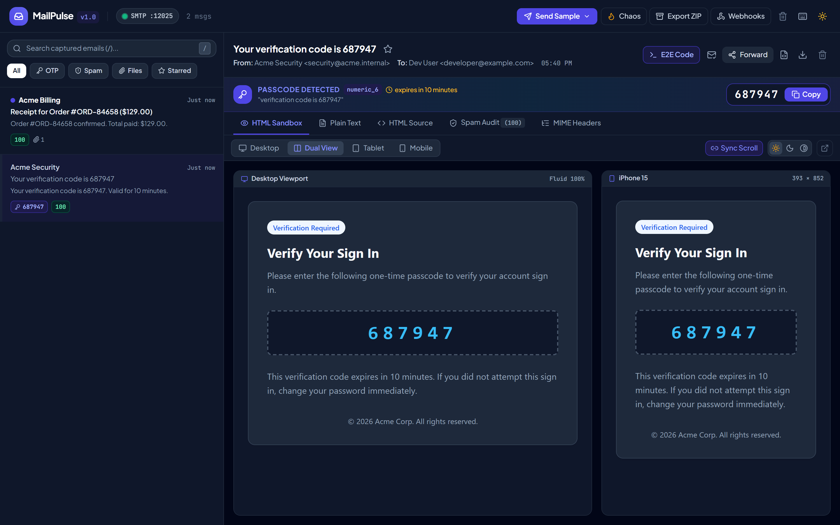 MailPulse Screenshot Preview 3