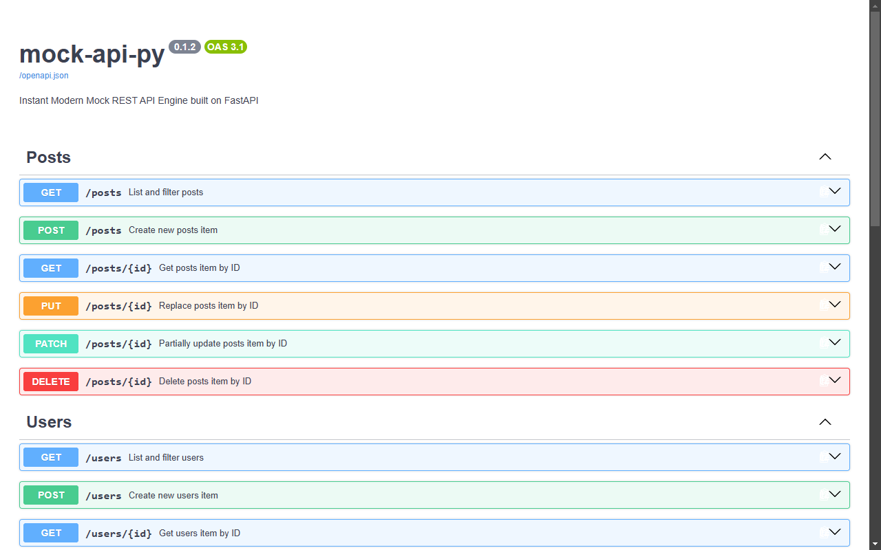 mock-api-py Screenshot Preview 2