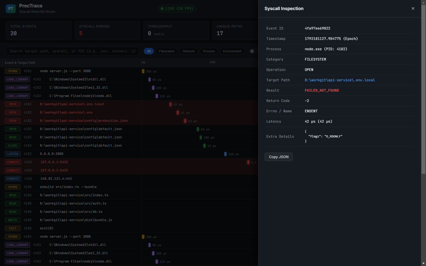 ProcTrace Screenshot Preview 3