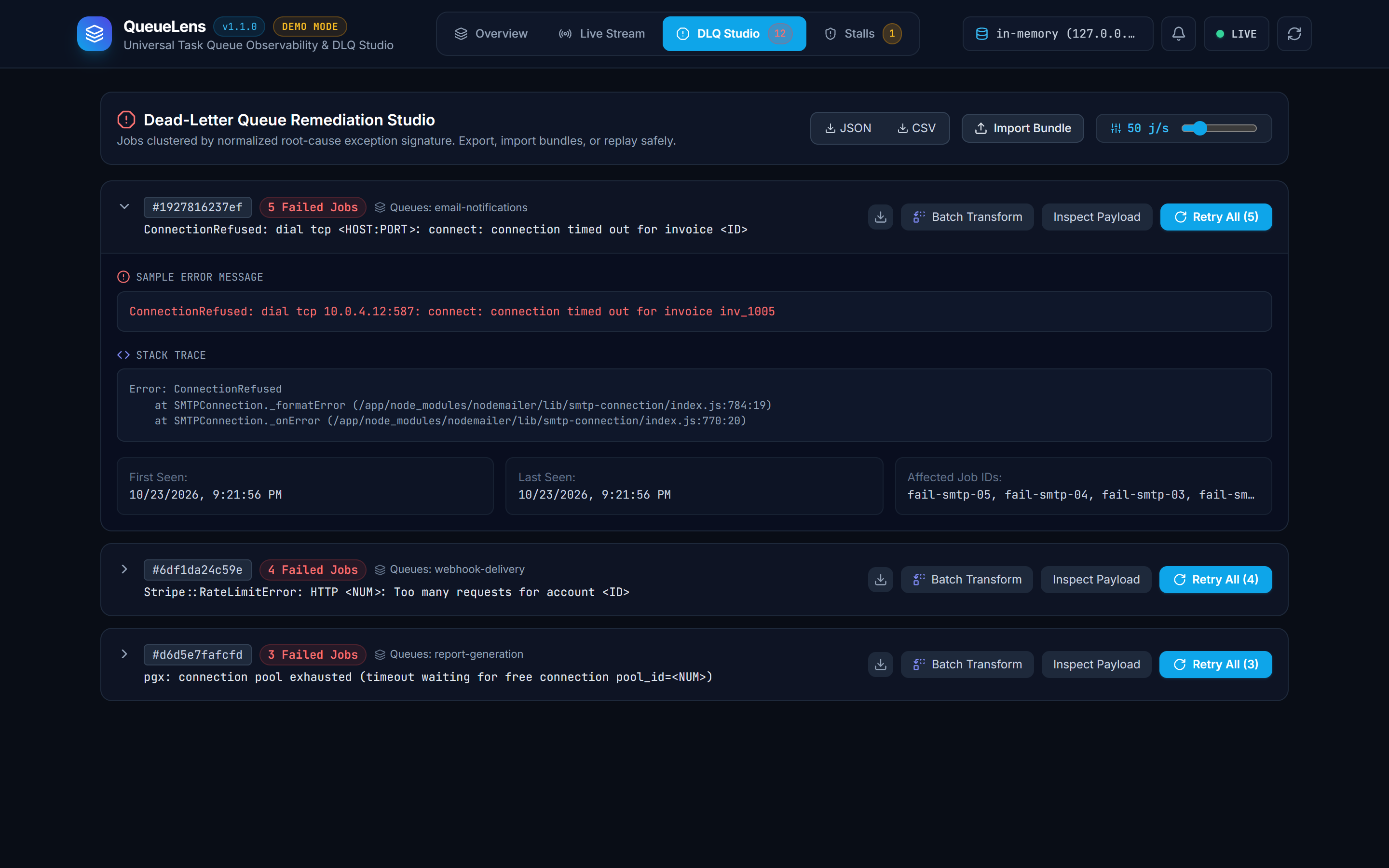 QueueLens Screenshot Preview 3