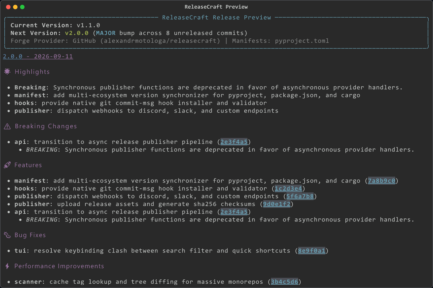 ReleaseCraft Screenshot Preview 2