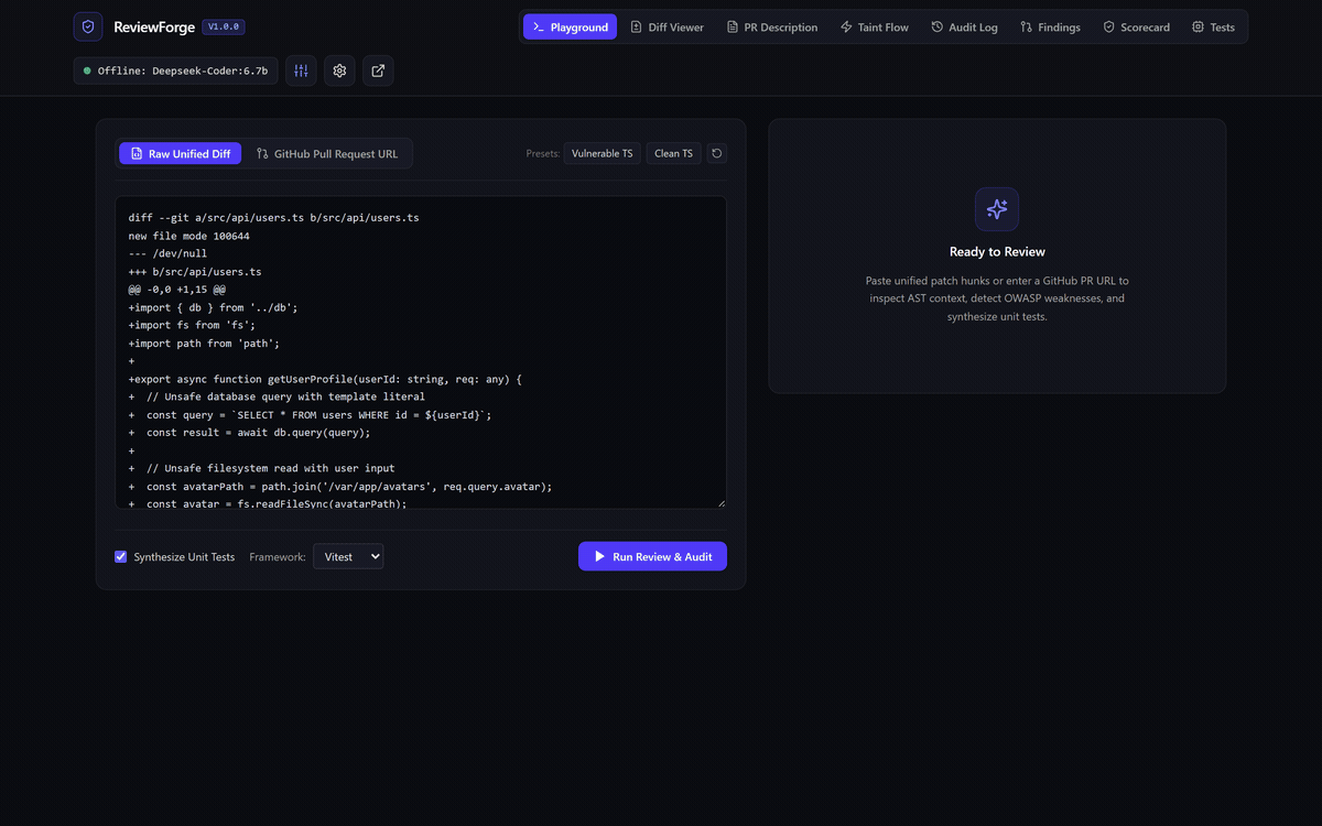 ReviewForge Screenshot Preview 1