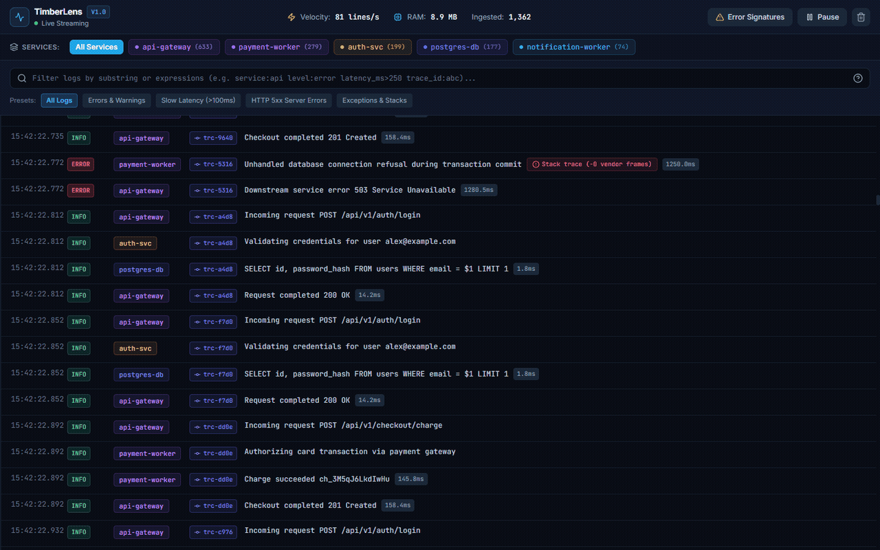TimberLens Screenshot Preview 1