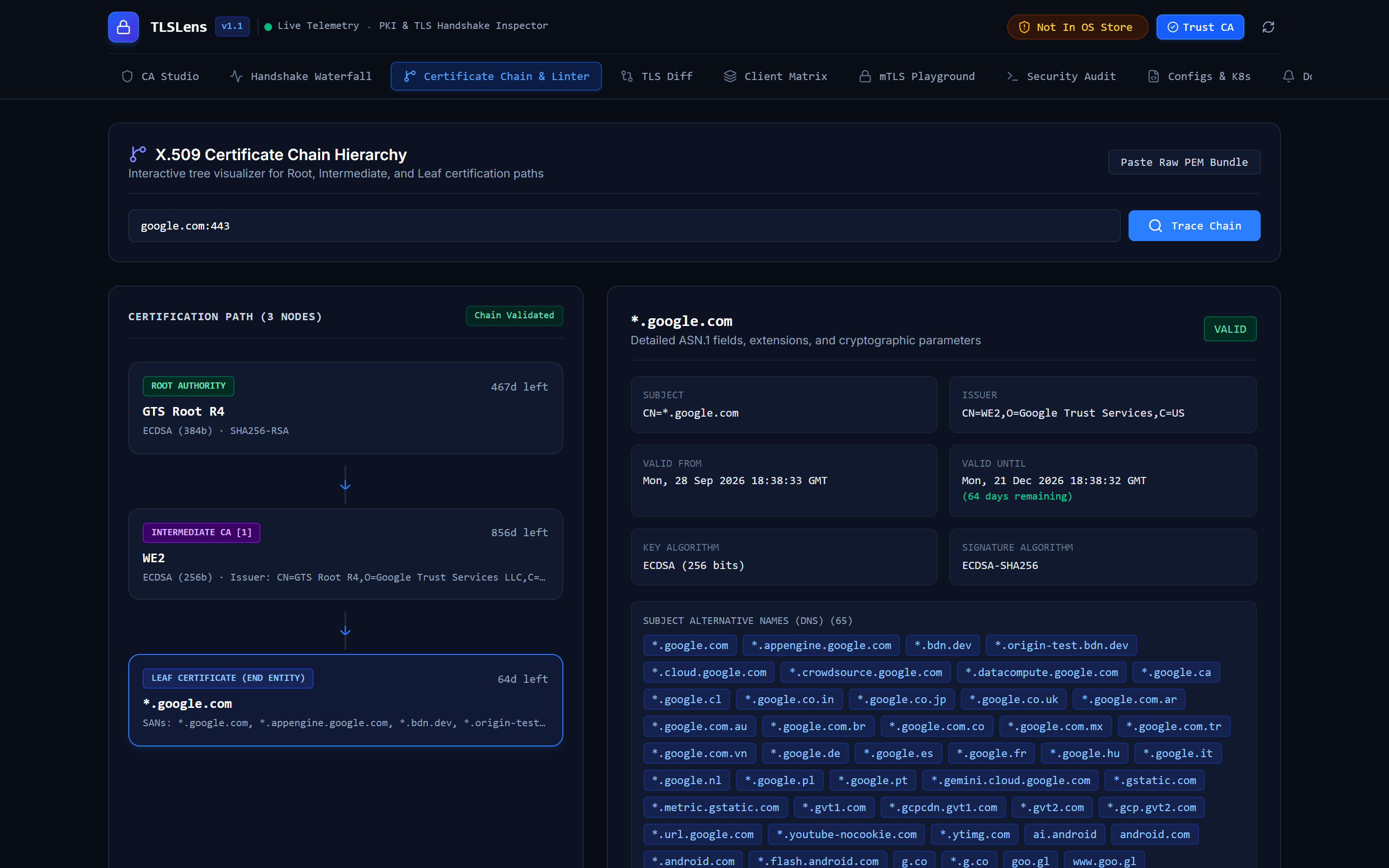 TLSLens Screenshot Preview 3