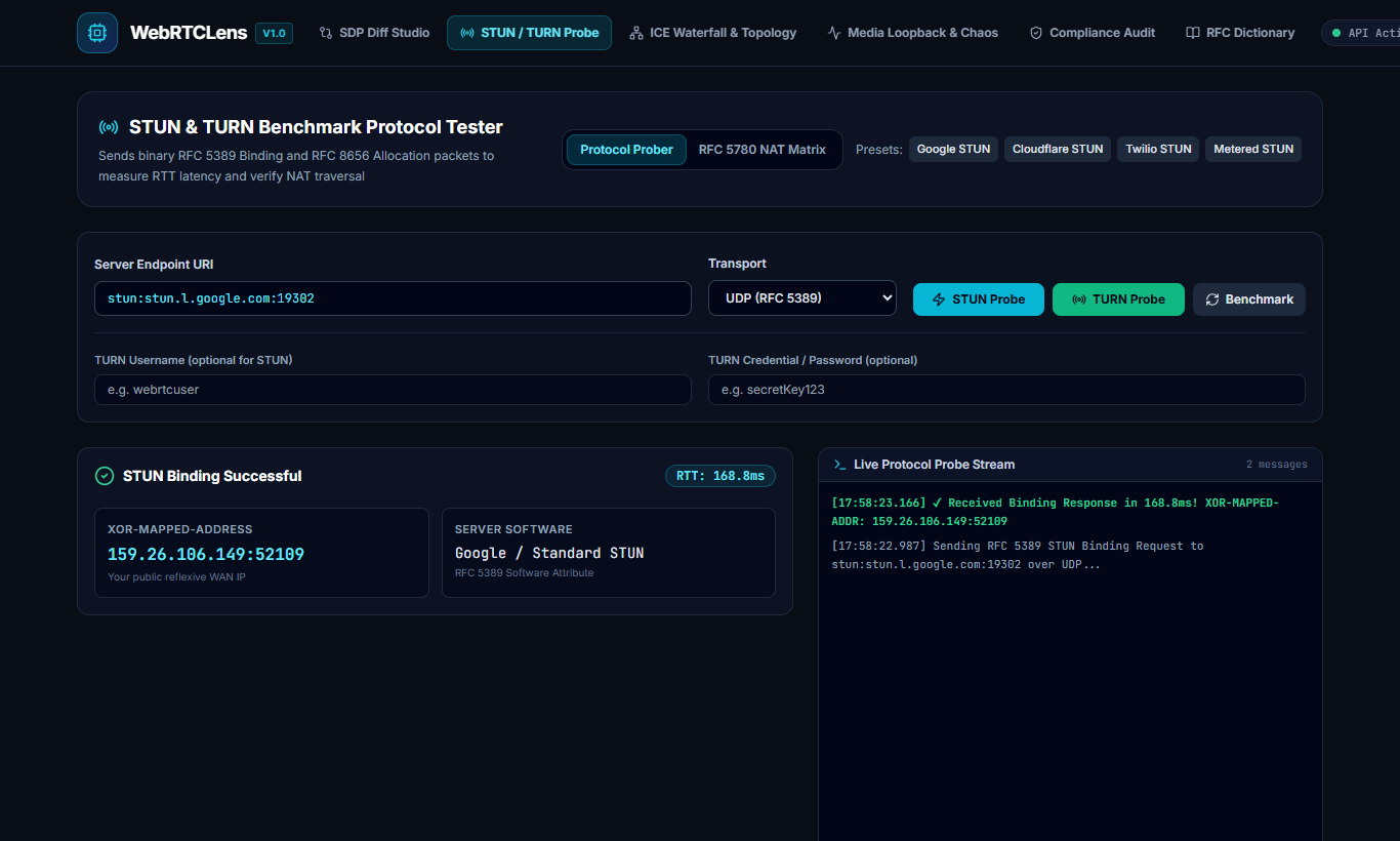 WebRTCLens Screenshot Preview 3