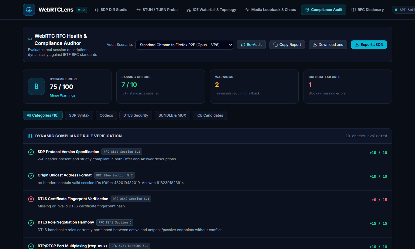 WebRTCLens Screenshot Preview 7